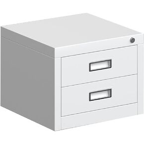 WCH White Furniture, File Cabinets for Home Office 2 Drawer, 1.4mm Thick Cold-Rolled Steel Plate (Size:15.74×15.74×12.2inch) in Saudi Arabia