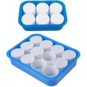 STOBOK 2pcs Watercolor Oil Painting Palette Box Empty Art Paint Mixing Tray Cups for Portable Artists in Kuwait