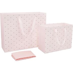 حقائب الهدايا الوردية مع ورق الأنسجة ومقابض ، و 13 "ومتوسطة 9 '" حقيبة هدايا للورق للبنات الزفاف عيد ميلاد عيد ميلاد عيد ميلاد عيد ميلاد in Kuwait