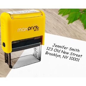 MaxPrint Medium Size Self Inking Custom Stamp - 1 line of Text - Over 12 Colors to Choose from in Saudi Arabia