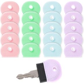 20 PCS Key Cap Covers Key Cap Tags for House Keys Identifiers Markers Protectors Covers Cute Colored for Standard Flat House Keys in Saudi Arabia