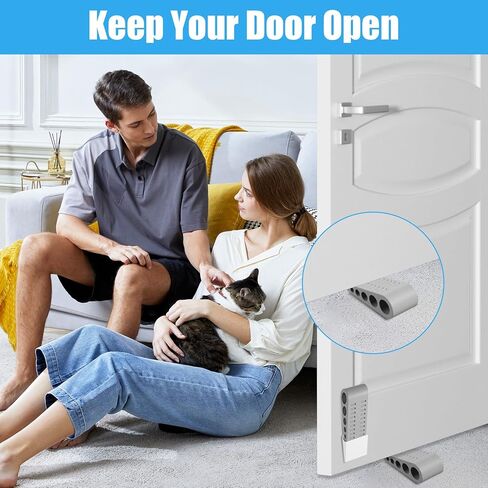 16 Pack Rubber Door Stoppers, Door Wedge Stopper for Bottom of Doors with Holder Heavy Duty Rubber Doorstop to Keep Doors Open Doorstops Stackable On Carpet Tile Wood Concrete Floors in Saudi Arabia