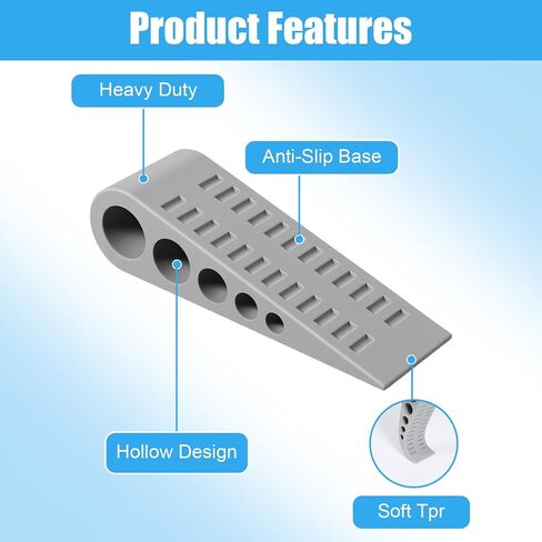 16 Pack Rubber Door Stoppers, Door Wedge Stopper for Bottom of Doors with Holder Heavy Duty Rubber Doorstop to Keep Doors Open Doorstops Stackable On Carpet Tile Wood Concrete Floors in Saudi Arabia