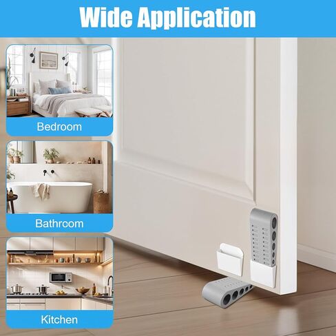 16 Pack Rubber Door Stoppers, Door Wedge Stopper for Bottom of Doors with Holder Heavy Duty Rubber Doorstop to Keep Doors Open Doorstops Stackable On Carpet Tile Wood Concrete Floors in Saudi Arabia