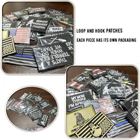 تصحيح المعنويات التكتيكية للتكتيكية - 24pcs عسكريًا خطافًا مضحكًا وبقع حلقة للحمل والحقيبة والظهر على الظهر ، السترة ، الخوذة ، العتاد ، الزي الرسمي in Saudi Arabia
