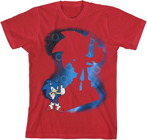 Bioworld Sonic The Hedgehog Shadow Spotlight Design Youth Boys Short-Sleeve shadBlack Tshirt in Saudi Arabia