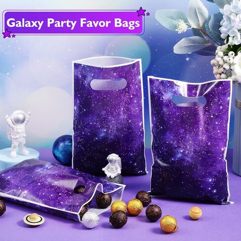 CTOSREE 50 PCS Galaxy Party Parts Favors Starry Purple Galaxy Caldy Favore Passs Plastic for Goodies تعامل الهدية إلى الحفلات الفضائية الخارجية ديكور عيد ميلاد تحت عنوان 6.69 × 9.84 في in Kuwait