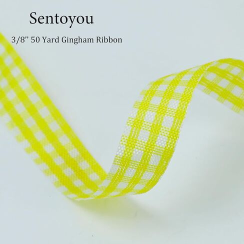 Bule Gingham Ribbon for Gift Wrapping, 3/8 inch 50Yard Plaid Ribbon for Flower Bouquet Christmas Birthday Wreaths Wedding Party Decoration Bow Maker Royal Blue and White Checkered Ribbons in Saudi Arabia