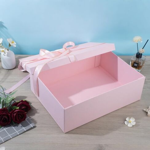 Rinrda Extra Hig Gift Box 16.5x13x5.5 بوصة ، صناديق هدايا بيضاء مع أغطية للهدايا ، مثالية لعيد الميلاد ، عيد الحب ، عيد الميلاد ، الذكرى السنوية ، تحتوي على بطاقة ، شريط ، حشو الورق المبشور. in Kuwait