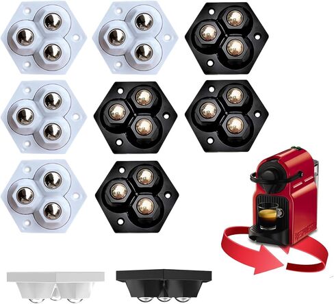 Self Adhesive Caster Wheels 8Pcs - Stainless Steel Ball Bearings | 360 Degree Swivel Wheels for Kitchen Appliances, Small Furniture, Storage Boxes, and Trash Bins futi-01 (Suit-8) in Kuwait