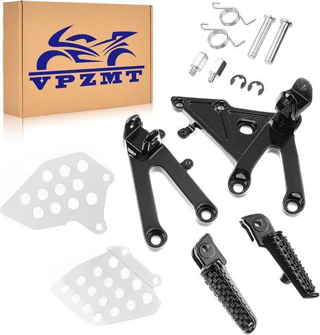 Rear Passenger Foot Pegs Footrests Brackets Set Fits for Honda CBR1000RR 2004-2007 (Rear Pegs-4) in Saudi Arabia
