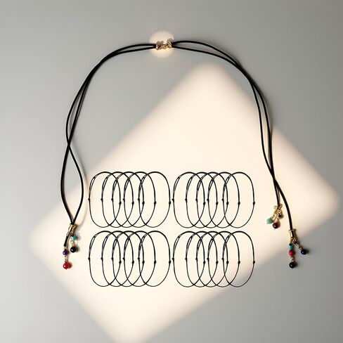 20Pcs Adjustable Leathers Cords Necklace Rope Black Choker Necklace Cords Jewelry Findings for DIY Jewelry Making, Beading Cords and Threads, Beading Supplies in Saudi Arabia