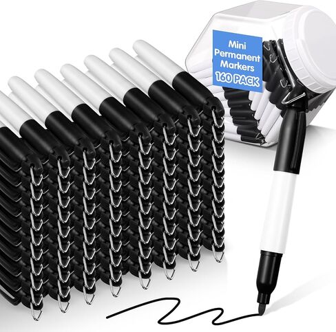 160 Pcs Mini Permanent Markers for Nurses Badge Mini Markers with Golf Keychain Clips Golf Ball Point with Canister for Office Nurse School Party Gift Supplies(Assorted Colors) in Saudi Arabia