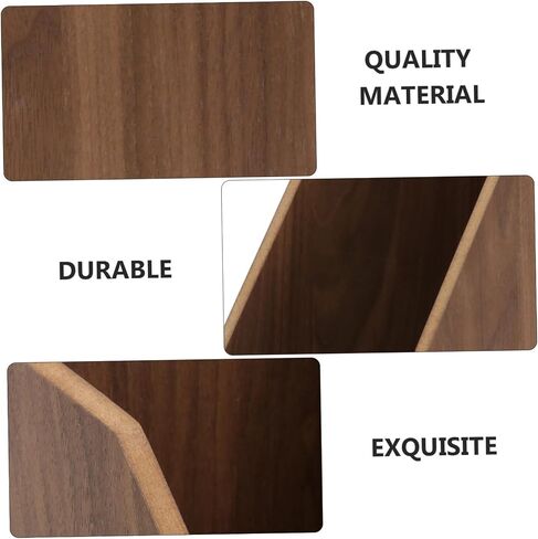 NUOBESTY 1pc Walnut Document Organizer Creative Book Holder for Office Study Bedroom Library Elegant Storage Box for Files Magazines and Books Smooth Finish Design in Saudi Arabia
