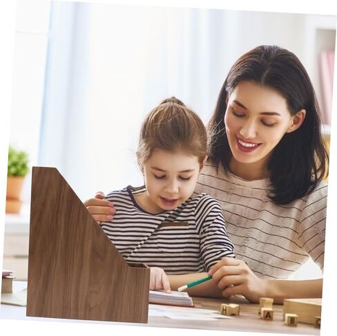 1pc مربع تخزين الكتب الخشبية الأنيقة رف الكتب السعة الكبير للتنظيم حامل ملفات الجوز الأنيقة لغرفة الدراسة والمكتبة in Saudi Arabia