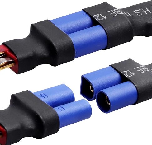 HobbyPark Deans T Plug to EC5 Connector Plugs RC Lipo Battery Charger Conversion Adapter w/Battery Straps in Saudi Arabia