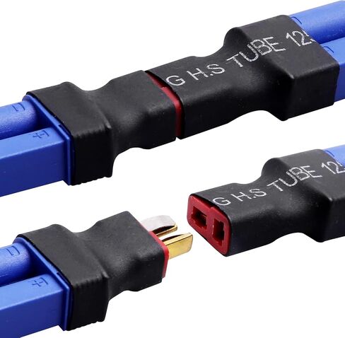 HobbyPark Deans T Plug to EC5 Connector Plugs RC Lipo Battery Charger Conversion Adapter w/Battery Straps in Saudi Arabia