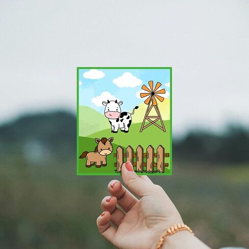 PH PandaHall Farm Animals Clear Stamp for Scrapbooking, Cartoon Animals Silicone Stamp Pig Duck Sheep Horse Cow Transparent Rubber Stamp for Card Making Decoration, Book, Journal, Gift Tags in Saudi Arabia