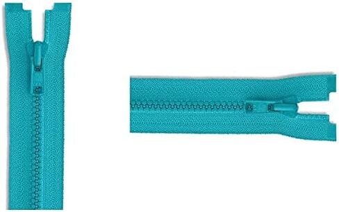 YKK #3 Molded Vislon Aqua Blue Lightweight Jacket Separating Zipper - Choose Your Length - Color: Aqua Blue #548 - Made in The United States (1 Zipper Per Pack) (24" Inches) in Saudi Arabia