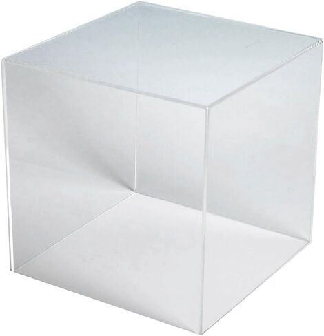 15" x 15" Clear Acrylic Display Box with One Open Side Versatile Square Retail Product Riser or Merchandise Storage Bin No Assembly by Marketing Holders in Saudi Arabia