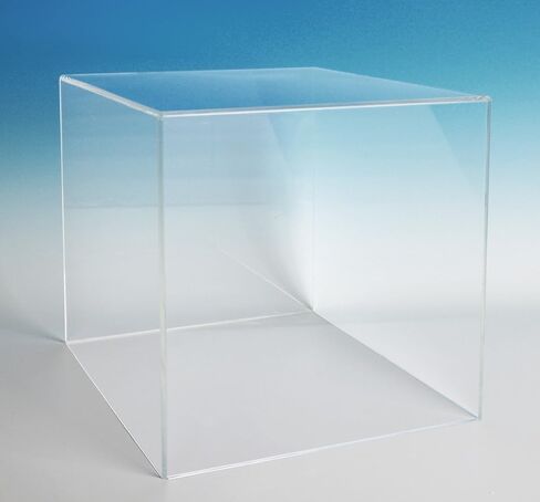 15" x 15" Clear Acrylic Display Box with One Open Side Versatile Square Retail Product Riser or Merchandise Storage Bin No Assembly by Marketing Holders in Saudi Arabia