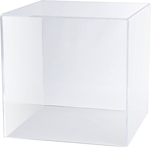 15" x 15" Clear Acrylic Display Box with One Open Side Versatile Square Retail Product Riser or Merchandise Storage Bin No Assembly by Marketing Holders in Saudi Arabia