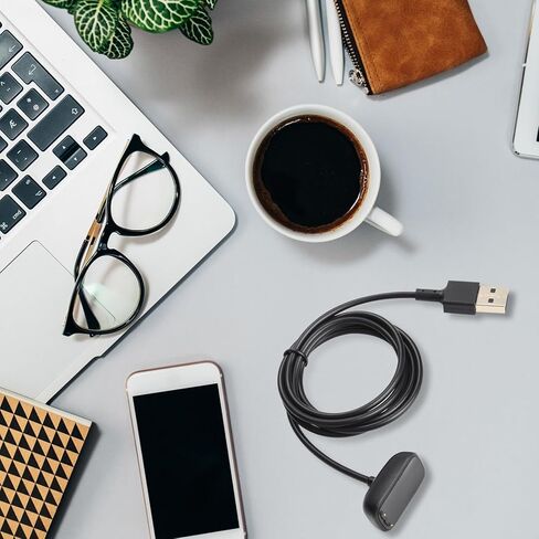 Charger Compatible with Fitbit Charge 2 Replacement USB Charger Charging Cable for Fitbit Charge 2 Smart Watch with Chip Protection - USB Charging Cable 51CM (Black) in Kuwait