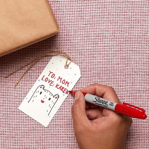 Sharpie 30002 Red Point Point Dertic Marker ، 12 علامة لكل صندوق ، حزمة من 2 ، 24 المجموع in Kuwait