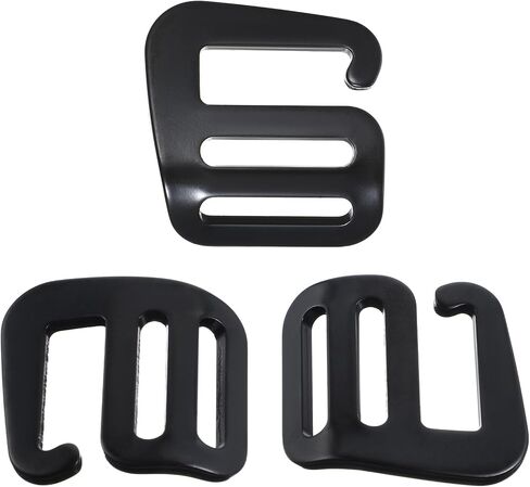 8 PCS G-Hook Wave Buckles ، 1.54 بوصة سحبة سحلية سوداء سوداء قابلة للتعديل أجهزة قفل سلم لأحزمة حقائب الظهر (4 يسار + 4 يمين in Saudi Arabia
