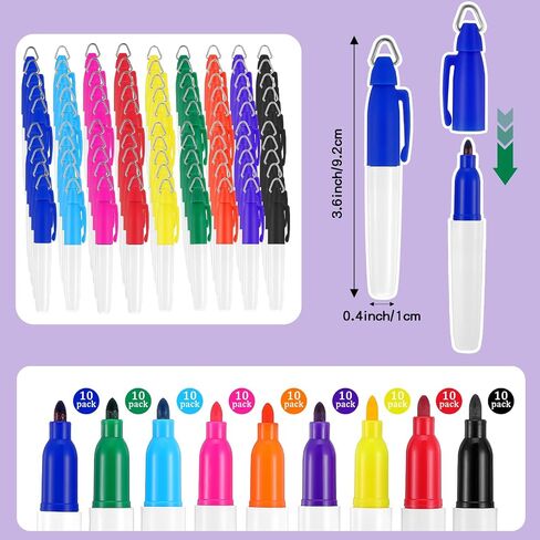 90 PCS MINI DERIALARTERS FOR الممرضات شارة MINI مع علامات Golf Keychain Clips Golf Ball Point for Office Classroom Supplies in Saudi Arabia