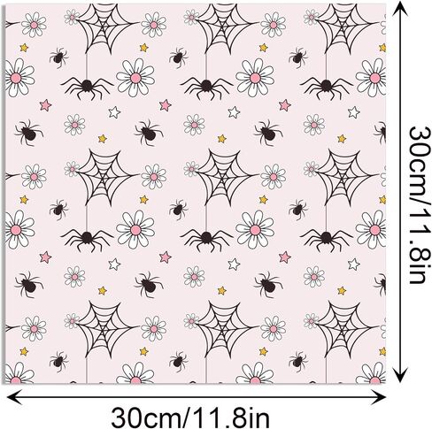 24-Sheet Pink Halloween Scrapbook Paper Pad | 11.8x11.8" Double-Sided Cute Ghost & Pumpkin Design Cardstock for Junk Journals, Card Making, and Festive Decor in Saudi Arabia