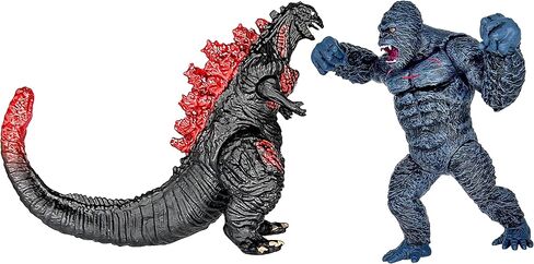 TWCARE حصري من 10 قطع Godzilla vs Kong Action Figure مع مفاصل متحركة وأغطية كعك in Kuwait