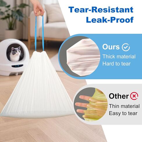 100 Count Litter Box Liners for Litter Robot 4 and 3 Waste Bags, Leak Proof Replacement Jumbo Cat Litter Box Liners, 26" x 24" Extra Thick Cat Litter Bags, Durable Waterproof Litter Bags in Saudi Arabia