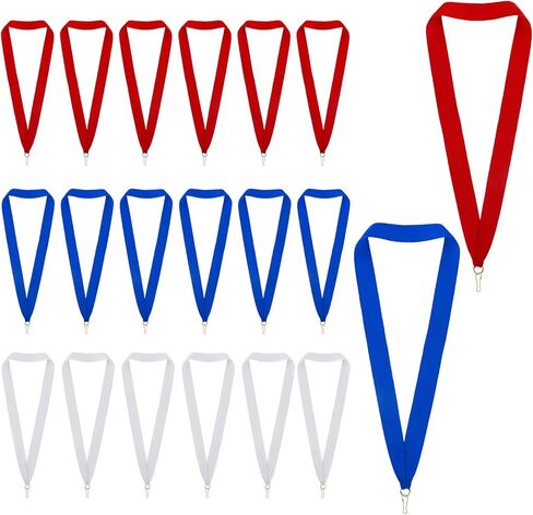 30 قطعة من شرائط الرقبة للميدالية الزرقاء الأزرق الشريط مع مقاطع Snap Clips Flat Medal Lanyards للمسابقات الرياضية الحرم الجامعي لقاء الرياضة in Kuwait