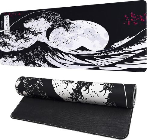 Excel Cheat Sheet Desk Pad, Large Excel Shortcuts Mouse Pad, Stitched Edges | Non-Slip Base with Floral Pattern, PC Office Keyboard Mat 31.5" x 11.8" in Saudi Arabia
