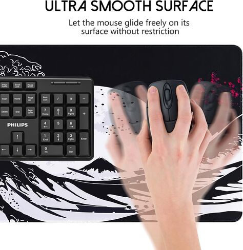 Excel Cheat Sheet Desk Pad, Large Excel Shortcuts Mouse Pad, Stitched Edges | Non-Slip Base with Floral Pattern, PC Office Keyboard Mat 31.5" x 11.8" in Saudi Arabia