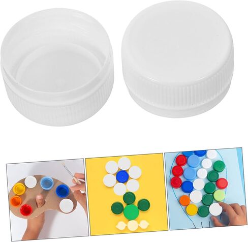 100pcs Plastic Bottle Caps Decorative Bottle Cap for DIY Craft Environmental Protection and Development of Childrenâ€™s Intelligence (Black) in Saudi Arabia