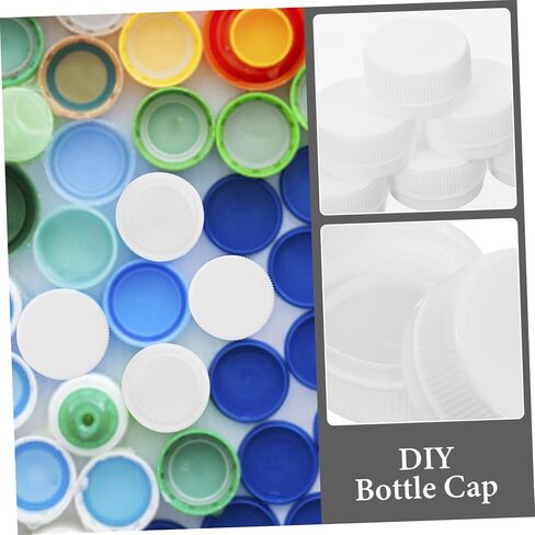 100pcs Plastic Bottle Caps Decorative Bottle Cap for DIY Craft Environmental Protection and Development of Childrenâ€™s Intelligence (Black) in Saudi Arabia