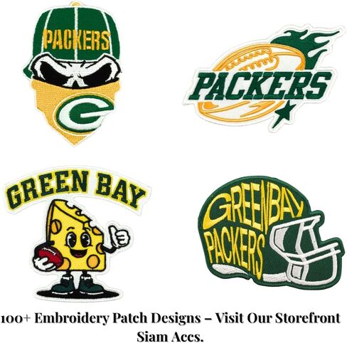 Siam Accs Rugby Fans Packers Football Stars Patch Embroidery American Football Fan Favorite Team Iron On Sew On for Clothing Backpacks Jeans Motorcycle Sew On Custom Jackets Hats Tactical Bags in Saudi Arabia