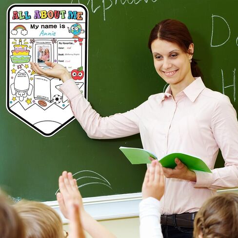 X1Zuue All About Me Student Pexers - 40pcs Pencil اقرأ كل شيء عن Me Star Student in Kuwait