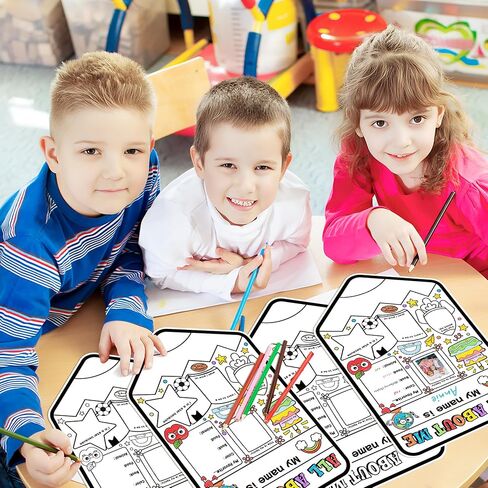 X1Zuue All About Me Student Pexers - 40pcs Pencil اقرأ كل شيء عن Me Star Student in Kuwait