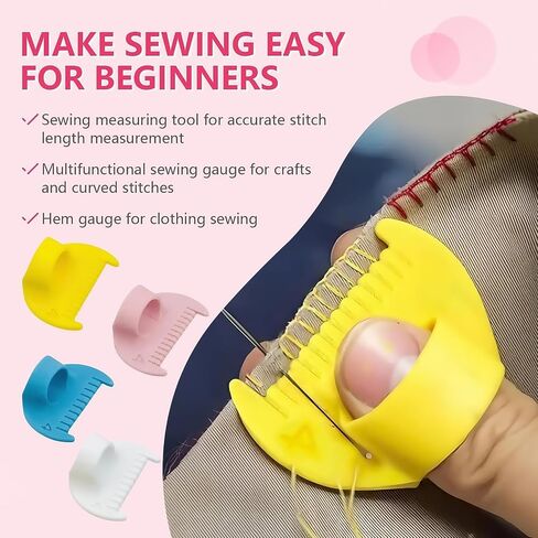4pcs Edge Stitch Lock and Sewing Gauge, Four Color Edge Sewing Lockranding Tool, 3mm and 4mm Edge Sewing Tool, Edge Sewing Tool in Saudi Arabia
