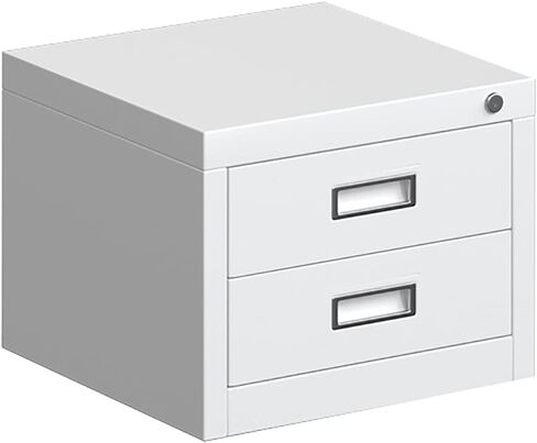 WCH White Furniture, File Cabinets for Home Office 2 Drawer, 1.4mm Thick Cold-Rolled Steel Plate (Size:15.74×15.74×12.2inch) in Saudi Arabia
