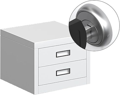 WCH White Furniture, File Cabinets for Home Office 2 Drawer, 1.4mm Thick Cold-Rolled Steel Plate (Size:15.74×15.74×12.2inch) in Saudi Arabia