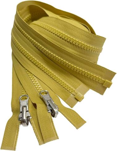 2pcs ykk #5 مقولبة بلاستيكية قابلة للانعكاس داخل/خارجي متوسطة الوزن سترة رياضية سحاب فصل شريط سحب الألومنيوم: الذهب القديم #509W - اختر الطول (الذهب القديم #509W ، 11 بوصة) in Saudi Arabia