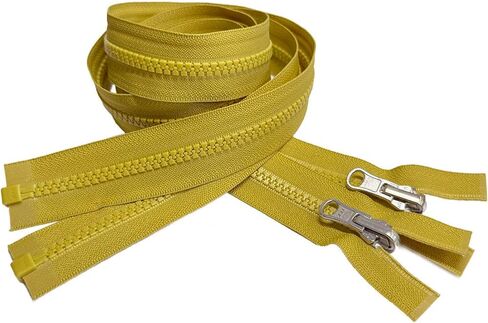 2pcs ykk #5 مقولبة بلاستيكية قابلة للانعكاس داخل/خارجي متوسطة الوزن سترة رياضية سحاب فصل شريط سحب الألومنيوم: الذهب القديم #509W - اختر الطول (الذهب القديم #509W ، 11 بوصة) in Saudi Arabia