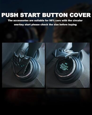 غطاء زر إشعال سيارة النمر الأسود، حلقة تزيين زر تشغيل السيارة وإيقافها، حلقة تزيين زر السيارة المضادة للخدش، غطاء زر بدء تشغيل النمر (أسود) in Kuwait
