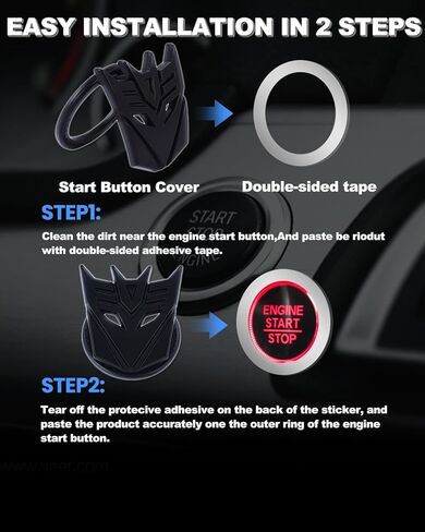غطاء زر إشعال سيارة النمر الأسود، حلقة تزيين زر تشغيل السيارة وإيقافها، حلقة تزيين زر السيارة المضادة للخدش، غطاء زر بدء تشغيل النمر (أسود) in Kuwait