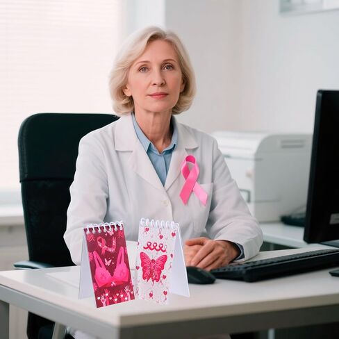 HOWAF 16pcs Breast Cancer Awareness Gifts Set, Pink Ribbon Notebooks for Women Gift Supplies, Cancer Survivor Inspirational Mini Journal Notebooks Hope Strength Faith Courage Charity Event Gift in Saudi Arabia
