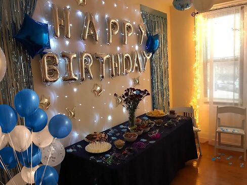 iPartycool 50Pcs Happy Birthday Balloon Decorations, 3D Premium Reusable Aluminum Foil Birthday Banner and Ecofriendly Big Star and Latex Balloons Set for Birthday Party Decorations and Supplies in Saudi Arabia